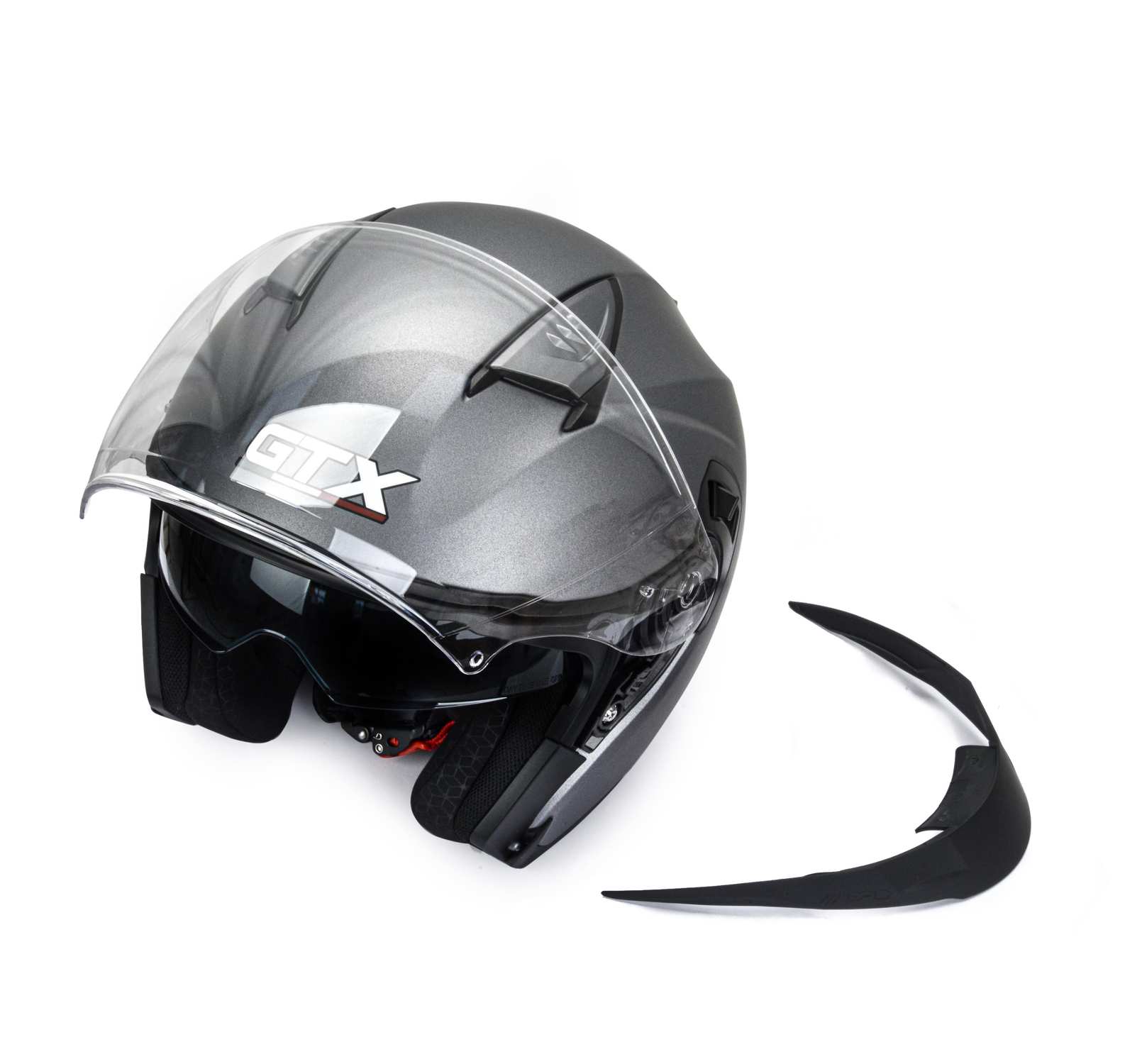 Шлем мото открытый GTX 885-1 №1 (M) GREY