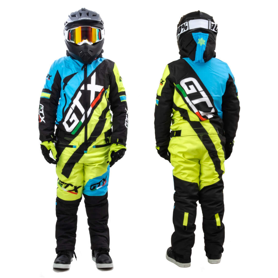 Комбинезон для снегохода (детский) GTX №6 blue-yellow (текстиль) (14Y)